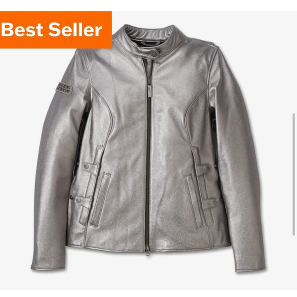 Harley-Davidson Jackets & Blazers - Harley-Davidson Women's Paradigm Triple Vent System Leather Riding Jacket silver